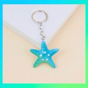 New!! Gradient Starfish Keychain/ Purse Charm